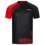 Donic T-Shirt Peak, Farbe: schwarz-rot, Größe: 140