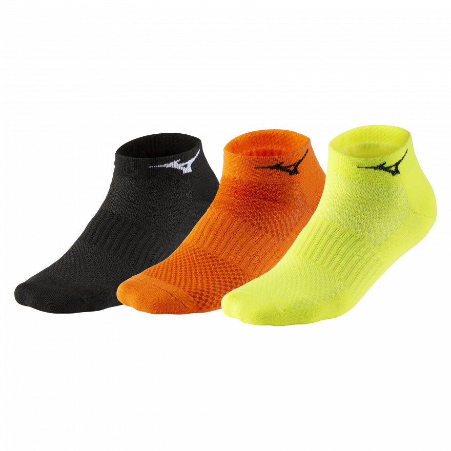Mizuno Socken 3er Pack schwarz/orange/gelb