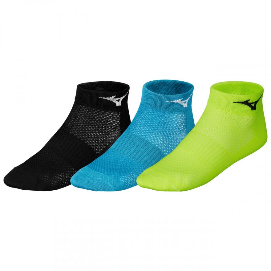Mizuno Socken 3er Pack schwarz/hellblau/grün